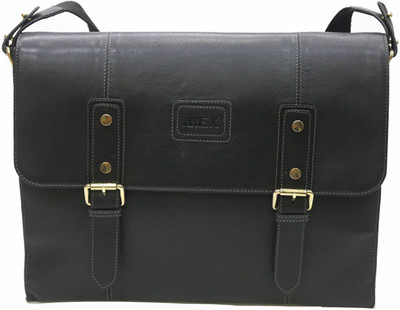 

Mex 15 inch Expandable Laptop Messenger Bag(Black)