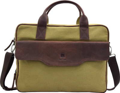 

Le Craf 14 inch Laptop Messenger Bag(Brown), Brown-05