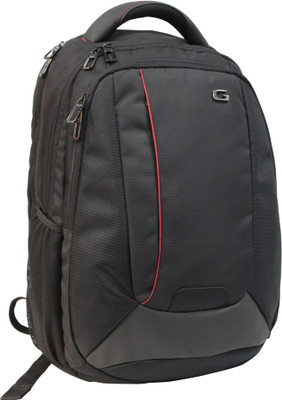 

Gear 16 inch Laptop Backpack(Black), Black-red