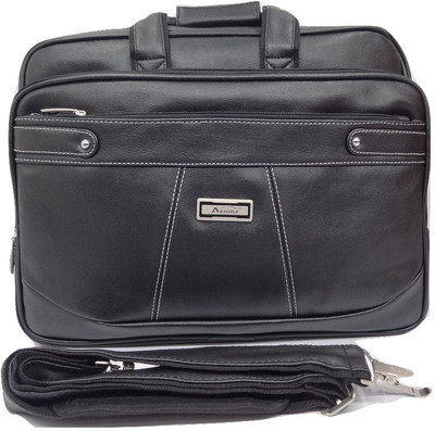 

Aerollit 15 inch Expandable Laptop Messenger Bag(Black), Black07