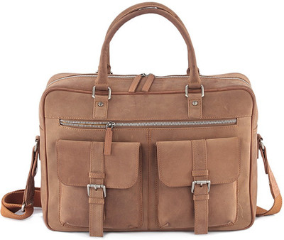 

Hidestitch 14 inch Laptop Messenger Bag(Tan), Tan-01