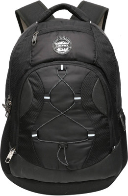 

Gear 16 inch Laptop Backpack(Black, Silver), Black-black-silver