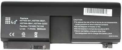 

4d Pavilion tx1000 tx2000 tx2 431132-002 431325-321 HSTNN-UB76 HSTNN-XB37 6 Cell Laptop Battery