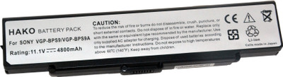 

Hako Sony VGP-BPS9 Silver 6 Cell Laptop Battery