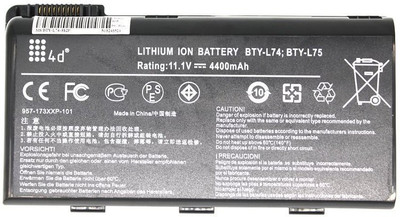 

4d A5000 A6000 A6200 A6203 A6205 A7200 CR600 BTY-L74 6 Cell Laptop Battery