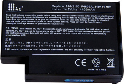 

4d F4809-60901 F4809A F4812A HSTNN-DB13 HSTNN-Q09C HSTNN-IB13 8 Cell Laptop Battery