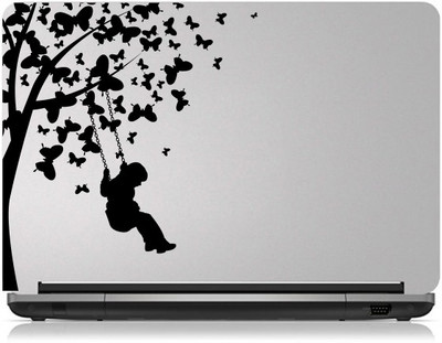 

Decor Kafe Butterfly Tree and Child Sticker Self Adhesive Vinyl Laptop Decal 15.6