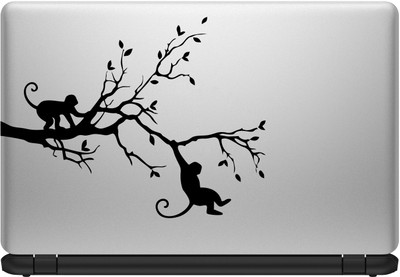 

Decor Kafe Two Monkey On Tree Branch Laptop Sticker Self Adhesive Vinyl Laptop Decal 15.6
