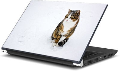 

ShopMantra Cat in snow Vinyl Laptop Decal 15.6