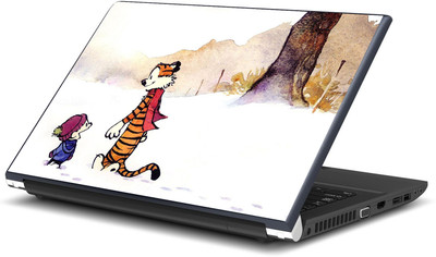 Artifa Calvin and Hobbes enjoying in snow Vinyl Laptop Decal 15.6