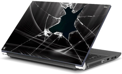 

Geek BROKEN GLASS Laminated Vinyl Laptop Decal 15.6