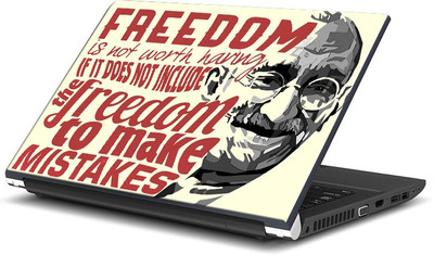 

ShopMantra Mahatma Gandhi freedom Quote Laptop Skin Vinyl Laptop Decal 15.6