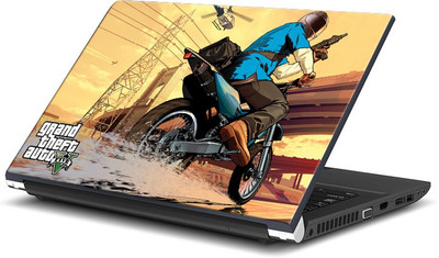

ShopMantra Grand Theft Auto Five Biker Vinyl Laptop Decal 15.6