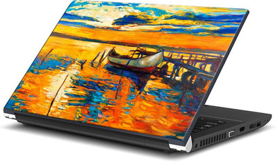 

ShopMantra Boat in Lake Painting Vinyl Laptop Decal 15.6