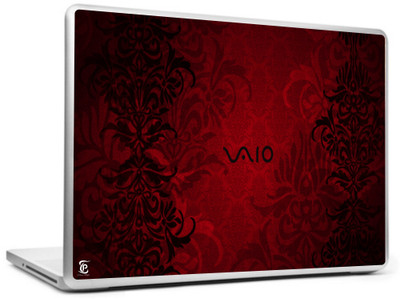

Print Shapes Sony vaio with red & black floral Vinyl Laptop Decal 15.6