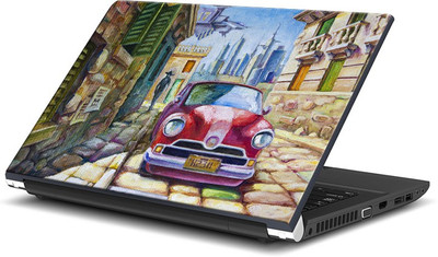 

ShopMantra Vintage Car on Street Crayon Painting Vinyl Laptop Decal 15.6