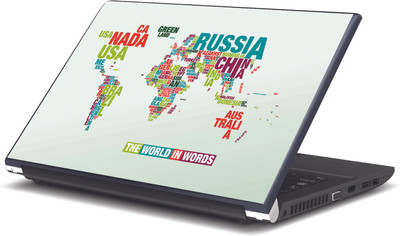 

Artifa The World in Words Typography Vinyl Laptop Decal 15.6