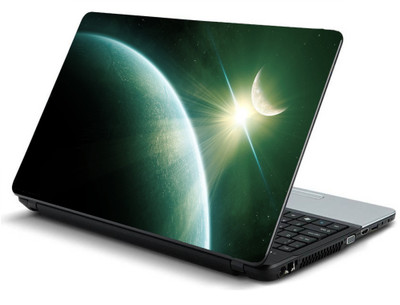

Geek green planet light sun sky space HQ Laminated Vinyl Laptop Decal 15.6