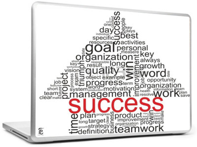 

Print Shapes SUCCESS Time Plan Vinyl Laptop Decal 15.6