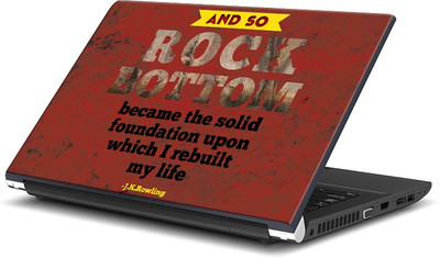 

ShopMantra And So Rock Bottom Quote Vinyl Laptop Decal 15.6