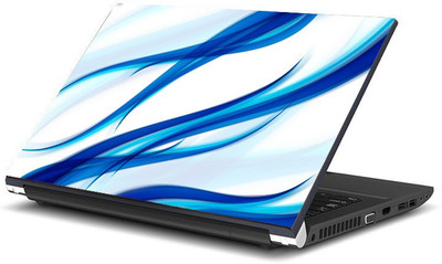 

Geek white and blue design Laminated Vinyl Laptop Decal 15.6