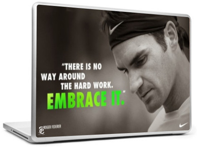 

Print Shapes Roger federer with embrace it Vinyl Laptop Decal 15.6