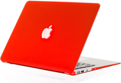 

GoRogue Gorogue Soft Plastic Shell 3 In 1 Case (Back + Bottom + Keyboard Guard) For Apple Macbook Air 13 Inch With Logo Cutout (Red) Combo Set