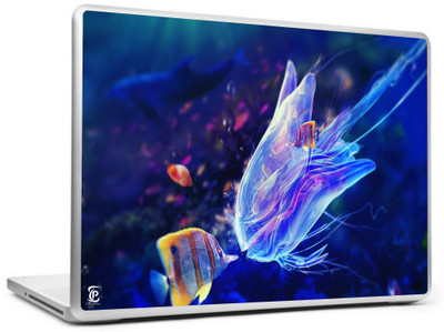 

Print Shapes Ocean jellyfish fish shark Vinyl Laptop Decal 15.6
