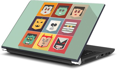 

ShopMantra Minimal Monster Long Shadow Icons Artwork Vinyl Laptop Decal 15.6