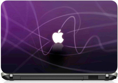 

Geek apple logo purple waves Laminated Vinyl Laptop Decal 15.6