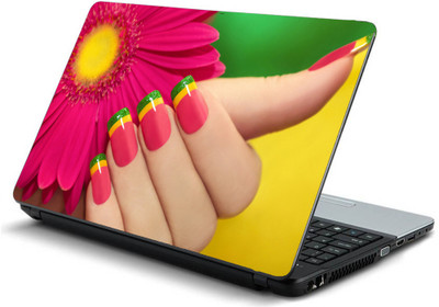 

Geek GERBERA PINK FLOWER MANICURE COLOR Laminated Vinyl Laptop Decal 15.6