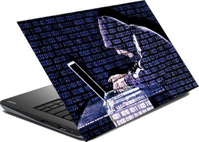

hifex hacker at work vinyl Laptop Decal 15.6