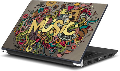 

ShopMantra Music Illustration Vinyl Laptop Decal 15.6