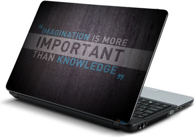

Geek imagination is important quote HQ Laminated Vinyl Laptop Decal 15.6