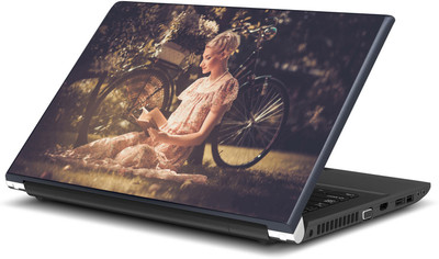 

Artifa Girl Reading Book Vinyl Laptop Decal 15.6