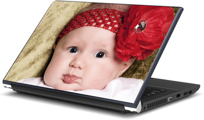 

Artifa Cute Baby with Red Flower Vinyl Laptop Decal 15.6