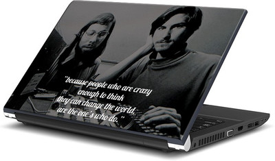 

ShopMantra Because People Who Are Crazy Enough Quote By Steve Jobs Vinyl Laptop Decal 15.6