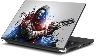 

ShopMantra Digital Gamer Character Under The Hood Vinyl Laptop Decal 15.6