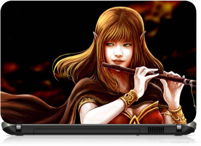 

Psycho Art Lady With Flute Vinyl Laptop Decal 15.6