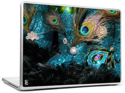 

Print Shapes Wedding peacock feather Vinyl Laptop Decal 15.6