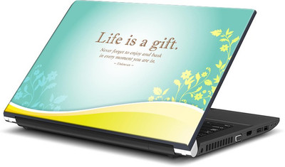 

ShopMantra Life Is A Gift Quote Design Vinyl Laptop Decal 15.6