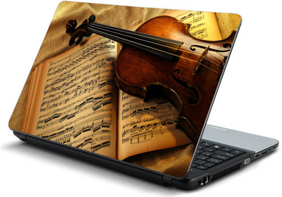 

Geek VIOLIN BOOK NOTES PAPER STRINGS Laminated Vinyl Laptop Decal 15.6
