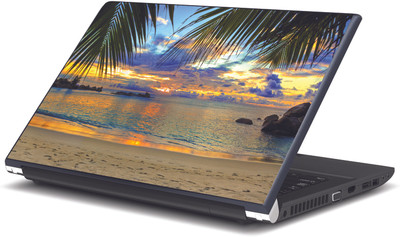 Artifa Serene Beach View Vinyl Laptop Decal 15.6