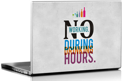 

Seven Rays No Working During Drinking Hours Vinyl Laptop Decal 15.6