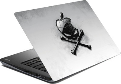 

hifex logo apple skull grey vinyl Laptop Decal 15.6