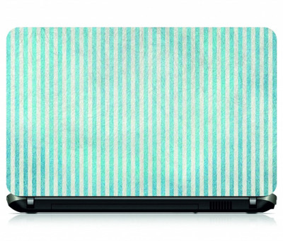 Box 18 Blue White Stripes Vinyl Laptop Decal 15.6