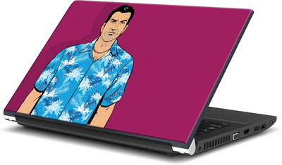

ShopMantra GTA Vice City Character Vector Design Vinyl Laptop Decal 15.6