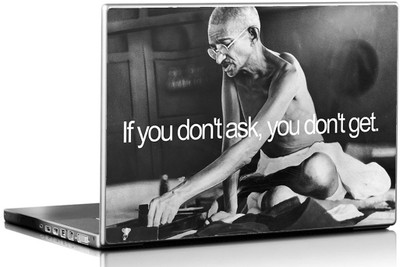 

Seven Rays Gandhiji if you don't Ask Vinyl Laptop Decal 15.6