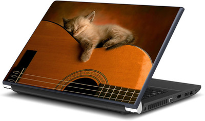 Artifa Cat on Acoustic Guitar Vinyl Laptop Decal 15.6 Artifa Cat on Acoustic Guitar Vinyl Laptop Decal 15.6