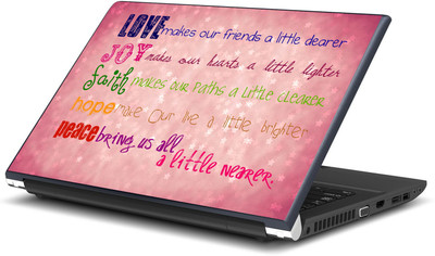 Artifa Love Joy Faith Hope Peace quote Vinyl Laptop Decal 15.6